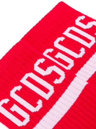 Shop Gcds Logo Intarsia Socks In Red