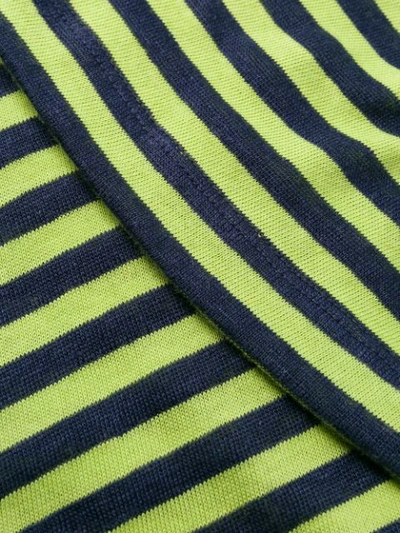 Shop Ymc You Must Create Striped Print T-shirt In Green/navy