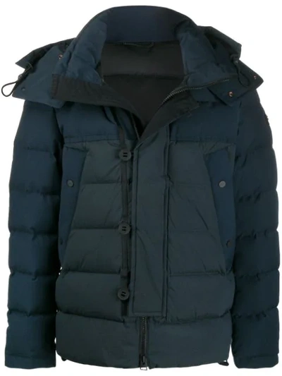 Shop Peuterey Down Zipped Jacket In Blue