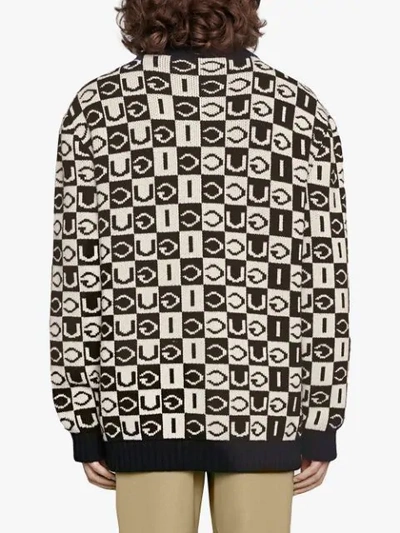 Shop Gucci Checkerboard Motif Jacket In Black