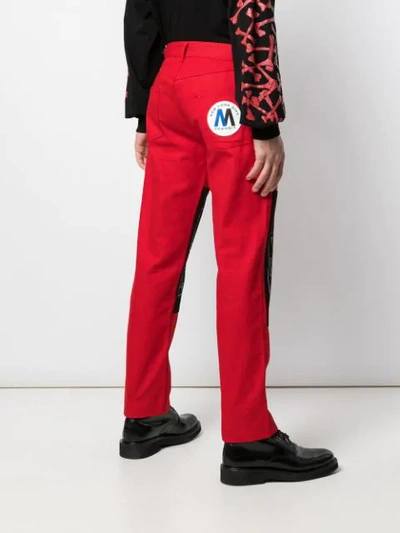 Shop Etudes Studio Graphic Straight-leg Jeans In Red