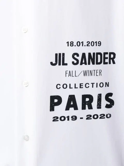 Shop Jil Sander Hemd Mit Logo-print In White