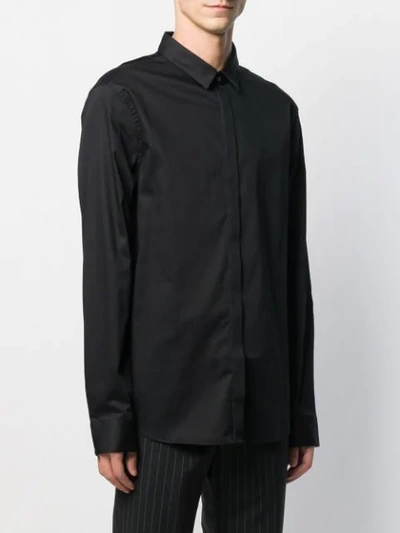 Shop Armani Exchange Button Down Shirt In Black