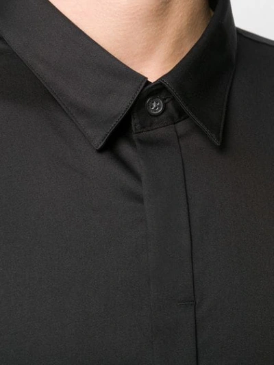 Shop Armani Exchange Button Down Shirt In Black