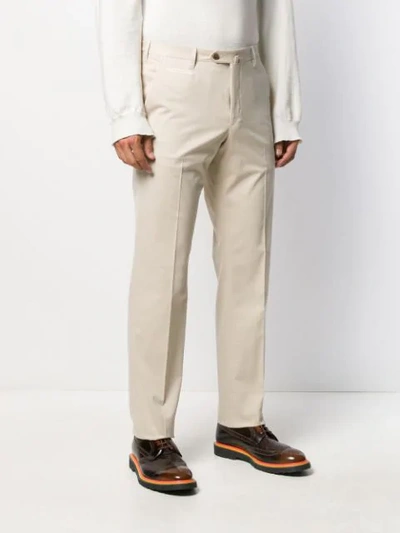 Shop Corneliani Straight-leg Tailored Trousers In Neutrals