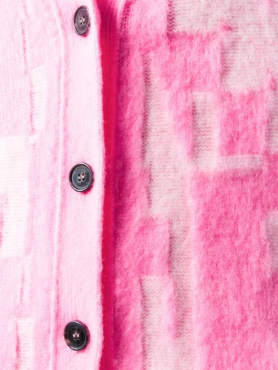 Shop Iceberg Geometric Knit Cardigan In 4317 Pink