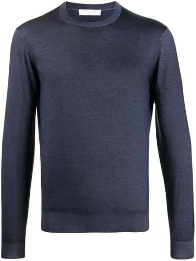 Shop Cruciani Relaxed-fit Knit Jumper In Blue