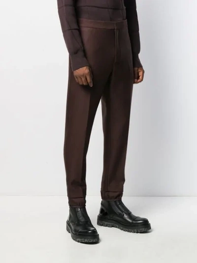 Shop Ermenegildo Zegna Slim Fit Tailored Trousers In Brown