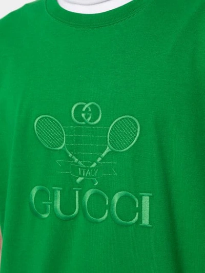 Shop Gucci Tennis T-shirt In Green