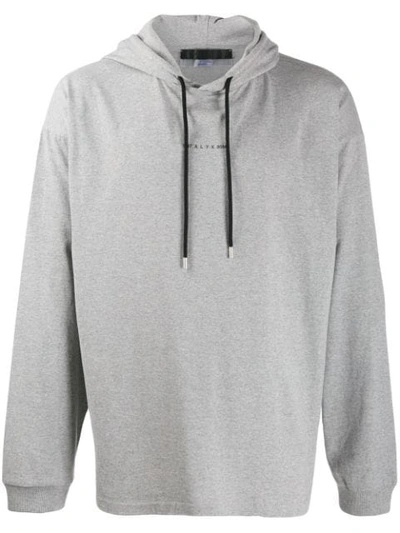 Shop Alyx Relaxed-fit Logo Hoodie In Grey