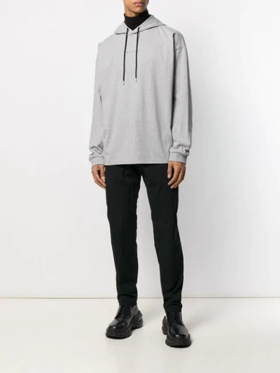 Shop Alyx Relaxed-fit Logo Hoodie In Grey