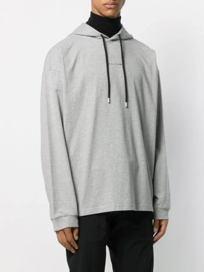 Shop Alyx Relaxed-fit Logo Hoodie In Grey