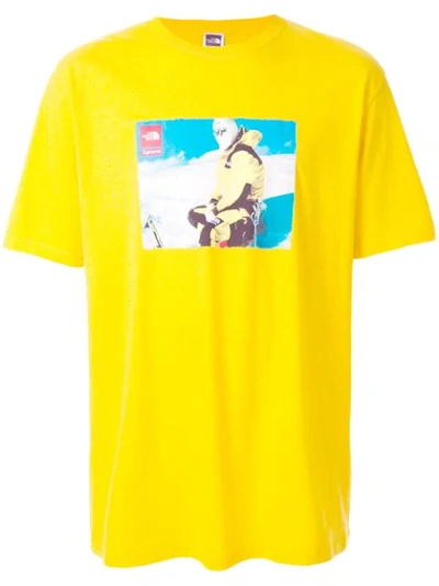Shop Supreme The North Face T-shirt In Yellow