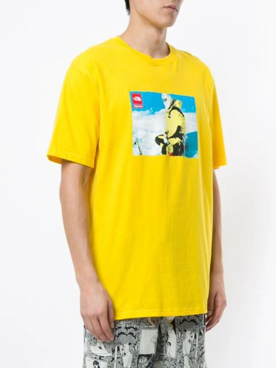 Shop Supreme The North Face T-shirt In Yellow