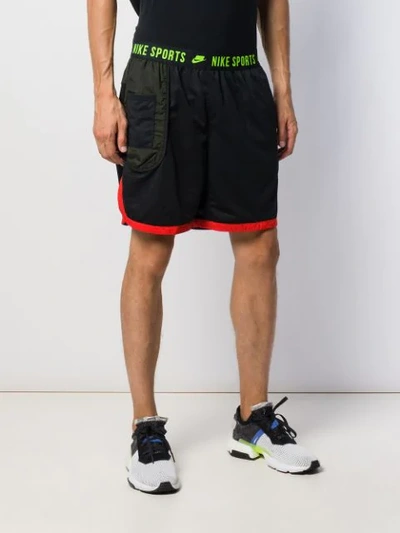 Shop Nike Logo Waistband Shorts In Black