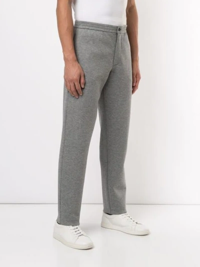 Shop Giorgio Armani Press Stud Sweat Pants In Grey