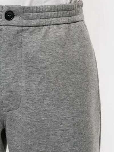 Shop Giorgio Armani Press Stud Sweat Pants In Grey