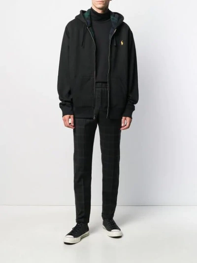 Shop Polo Ralph Lauren Fleece-lined Hoodie In Black
