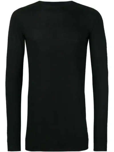 Shop Rick Owens Classic Knitted Sweatshirt In Black