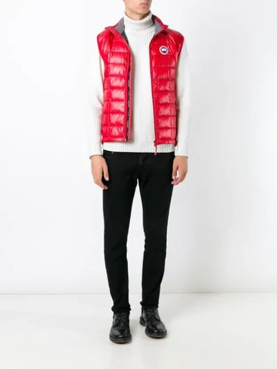 Shop Canada Goose 'hybridge' Gilet In Red