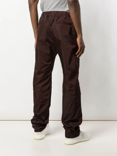 Shop Fear Of God Slim Cargo Trousers In Red