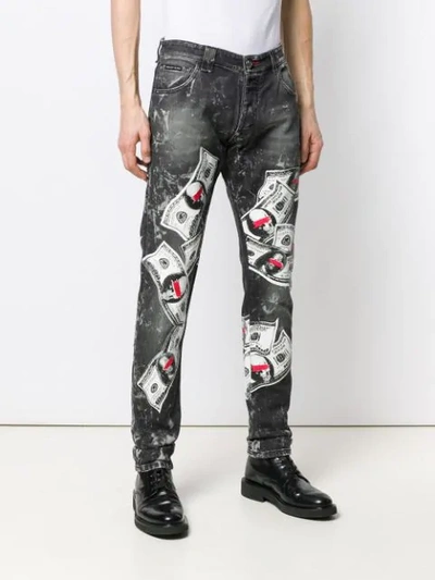 Shop Philipp Plein Dollar Straight-leg Jeans In Grey
