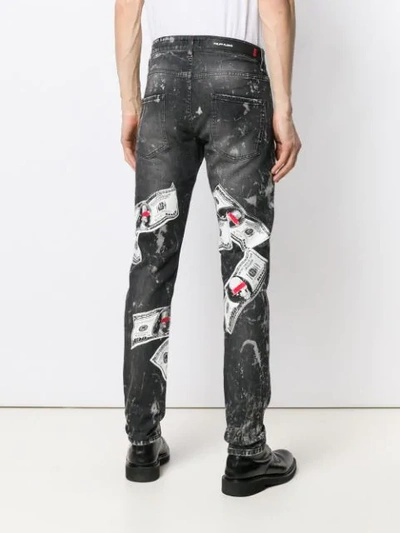 Shop Philipp Plein Dollar Straight-leg Jeans In Grey