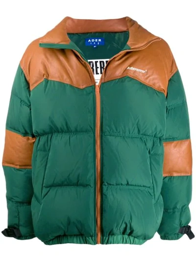 Shop Ader Error Dup Puffer Jacket In Green