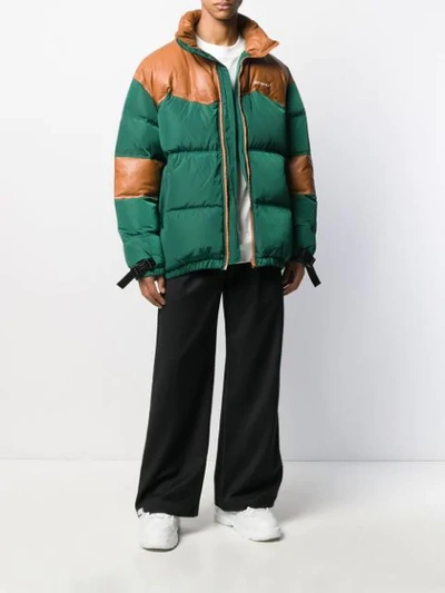 Shop Ader Error Dup Puffer Jacket In Green