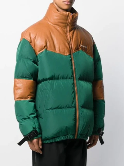 Shop Ader Error Dup Puffer Jacket In Green