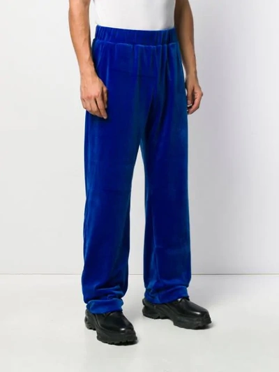 Shop Anton Belinskiy Velvet Loose Fit Trousers In Blue