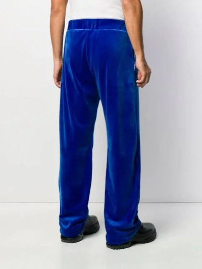 Shop Anton Belinskiy Velvet Loose Fit Trousers In Blue