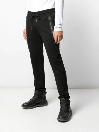 Shop Moncler Drawstring Track Pants In Black
