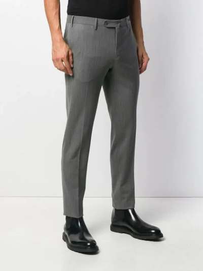 Shop Pt01 Skinny Twill Trousers In Grey