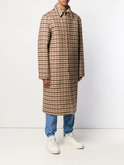 Shop Ami Alexandre Mattiussi Bonded Mac Coat In Brown