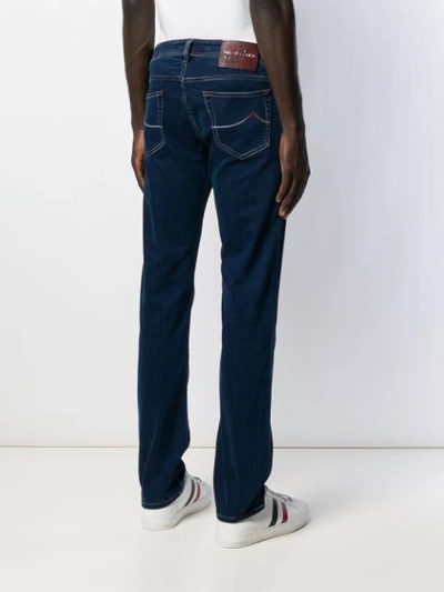 Shop Jacob Cohen Mid Rise Slim-fit Jeans In Blue