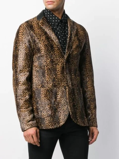 Shop Desa 1972 Leopard-print Coat In Brown