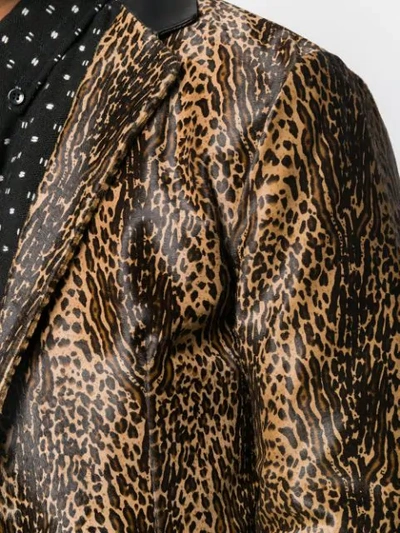 Shop Desa 1972 Leopard-print Coat In Brown