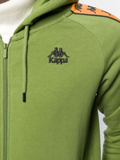 Shop Kappa Embroidered Logo Hoodie In Green