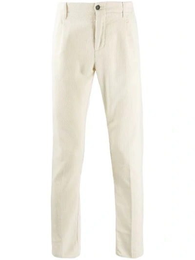 Shop Fortela Corduroy Straight Leg Trousers In White