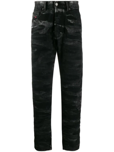 Shop Diesel Mharky Slim-fit Jeans In Black