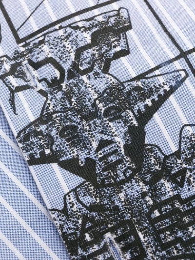Shop Aries Regular-fit Graphic Print Shirt In Blue