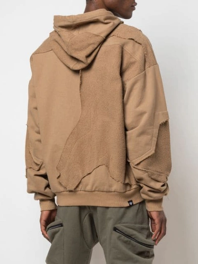 Shop Mostly Heard Rarely Seen Cut Me Up Hoodie In Brown