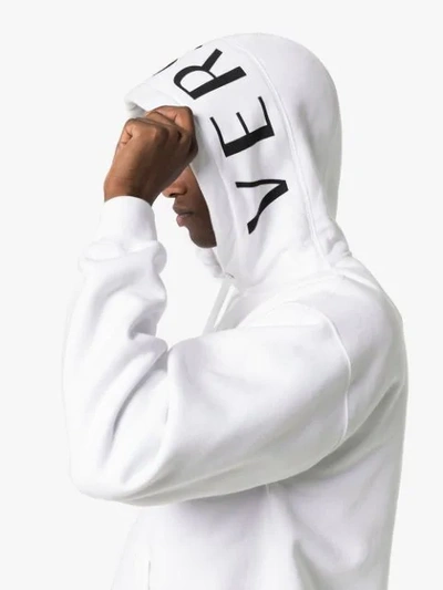 Shop Versace X Ford Logo Print Hoodie In White