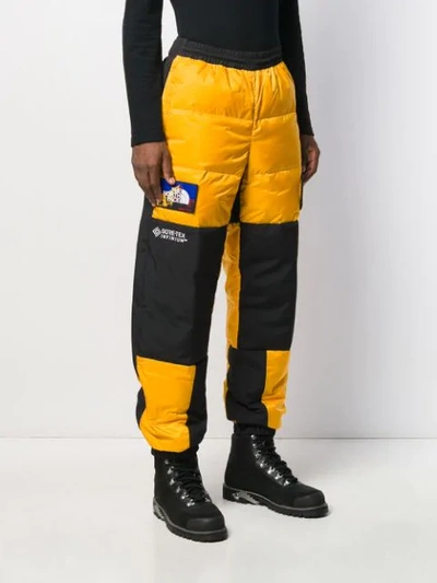 Shop The North Face Logo Contrast Trousers In Yellow