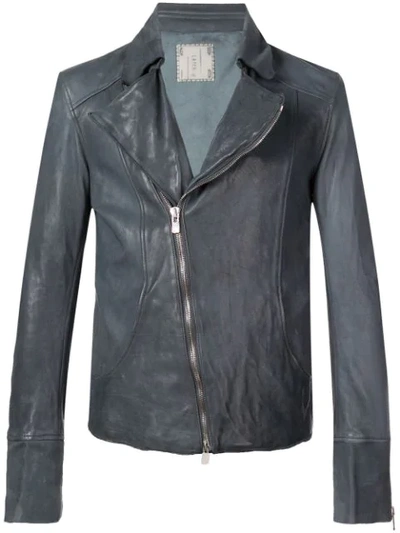 Shop Guidi Biker Jacket In Blue