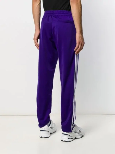 Shop Adidas Originals Signature Stripe Track Trousers In Purple