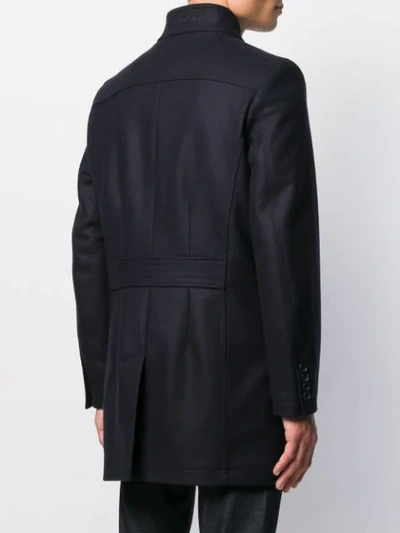 Shop Karl Lagerfeld Tailored Coat In Blue