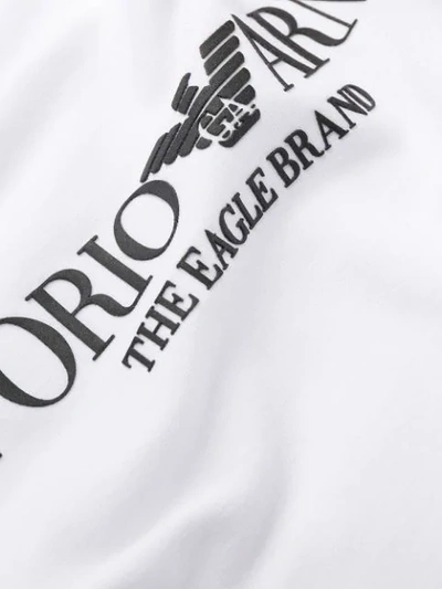 Shop Emporio Armani Logo Printed Sweatshirt In White