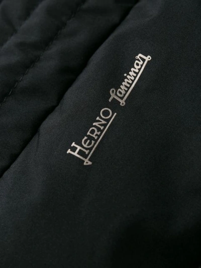 Shop Herno Padded Hooded Coat In Black